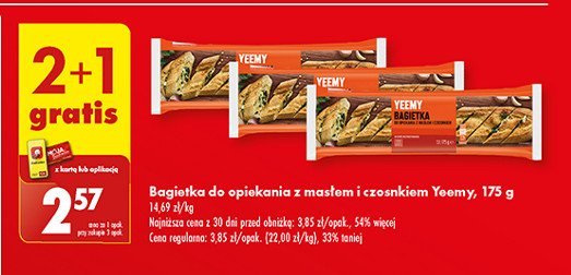 Bagietka z masłem czosnkowym Yeemy promocja