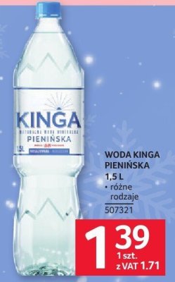 Woda Kinga Pienińska promocja w Selgros