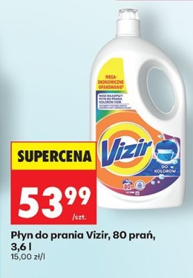 Płyn do prania Vizir, 80 prań, 3,6 l promocja w Biedronka