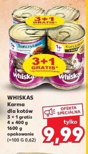Karma dla kota tunczyk + kurczak Whiskas promocja
