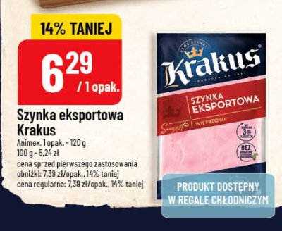 Szynka eksportowa Krakus promocja w POLOmarket