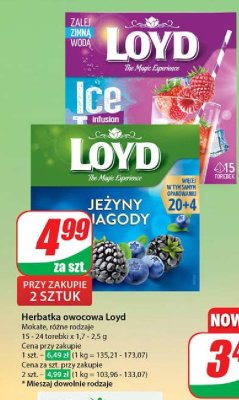 Herbata je偶yny i jagody Loyd tea the magic experience promocja