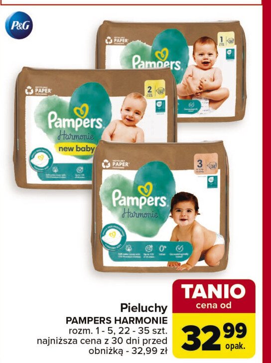 Pieluchy 1 PAMPERS HARMONIE promocja