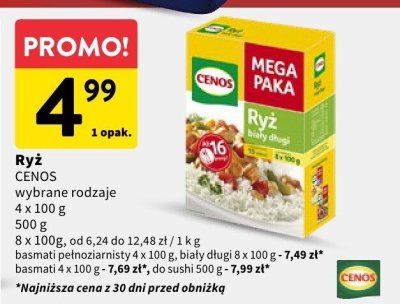 Ryż CENOS wybrane rodzaje promocja w Intermarche