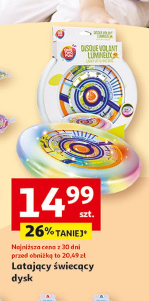 Latający dysk 17 cm One two fun promocja w Auchan