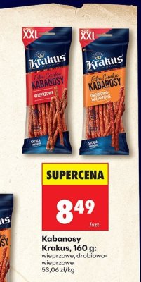 Kabanosy Kabanosy Krakus drobiowo-wieprzowe promocja w Biedronka