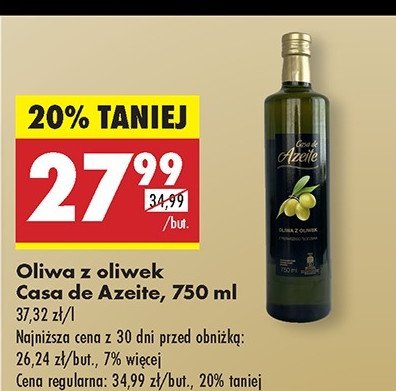 Oliwa z oliwek Casa de azeite promocja w Biedronka