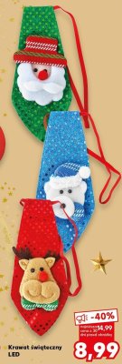 Krawat świąteczny LED promocja w Kaufland