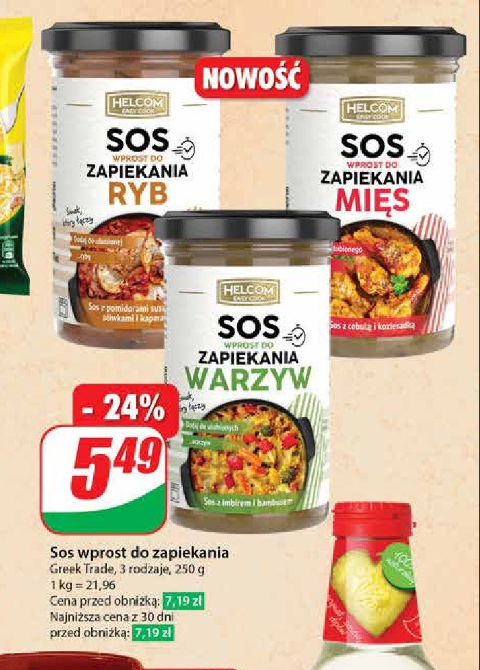 Sos do zapiekania warzyw Helcom promocja w Dino