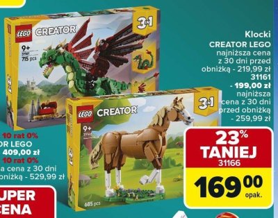 Klocki LEGO CREATOR Smok 31161 promocja w Carrefour