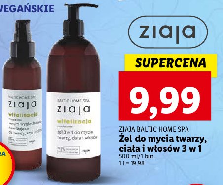 Żel 3w1 do mycia twarzy ciała i włosów ZIAJA BALTIC HOME SPA WITALIZACJA promocja