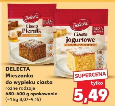 Mieszanka do wypieku ciasta różne rodzaje Delecta promocja w Kaufland