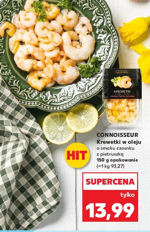 Krewetki w oleju o smaku czosnku z natk膮 pietruszki Connoisseur promocja