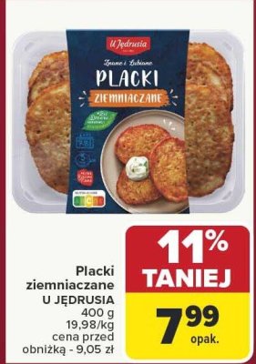 Placki ziemniaczane U JĘDRUSIA 400g promocja w Carrefour