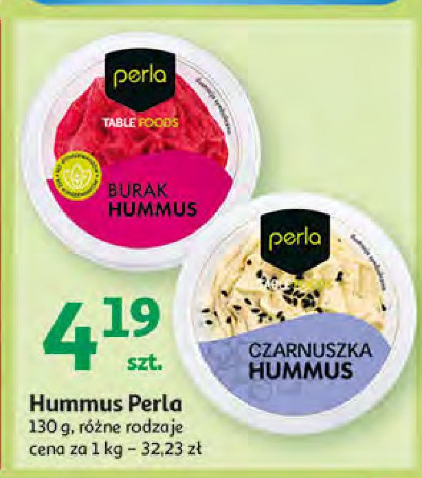 Hummus z burakiem i chlebkami żytnimi Perla promocja
