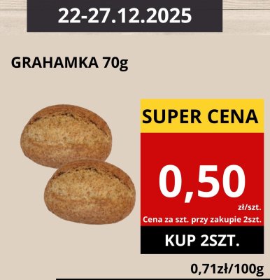 Bułka grahamka 70g promocja w Supeco