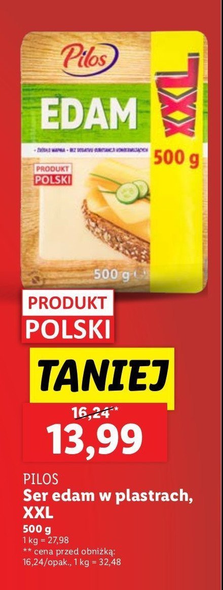 Ser edam Pilos promocja w Lidl