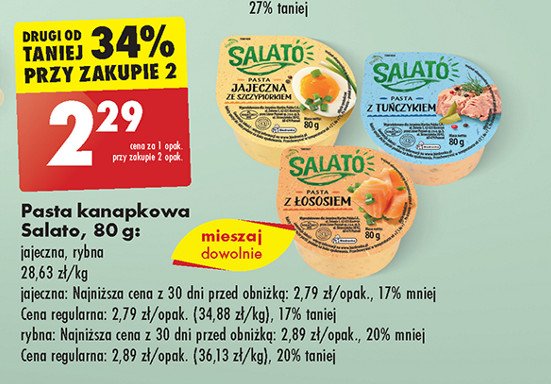 Pasta jajeczna ze szczypiorkiem Salato promocja