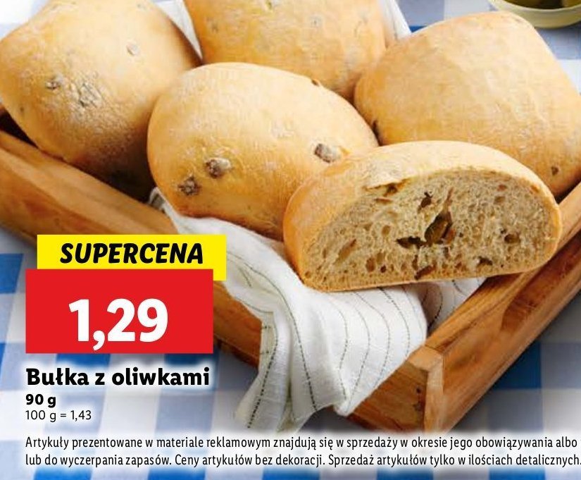 Bułka z oliwkami promocja w Lidl