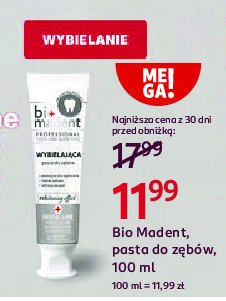 Pasta do zębów wybielanie Bio madent promocja w Rossmann