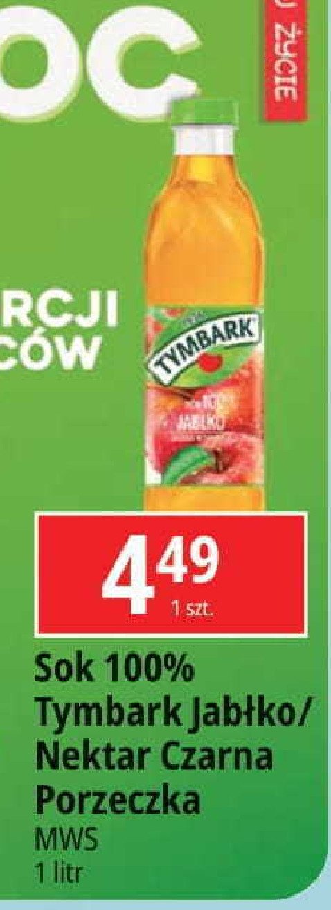 Sok jab艂kowy 100% Tymbark 1936 promocja