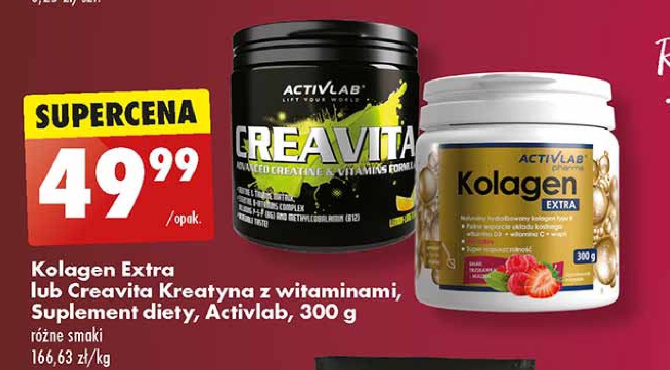 Kolagen extra malina truskawka Activlab promocja