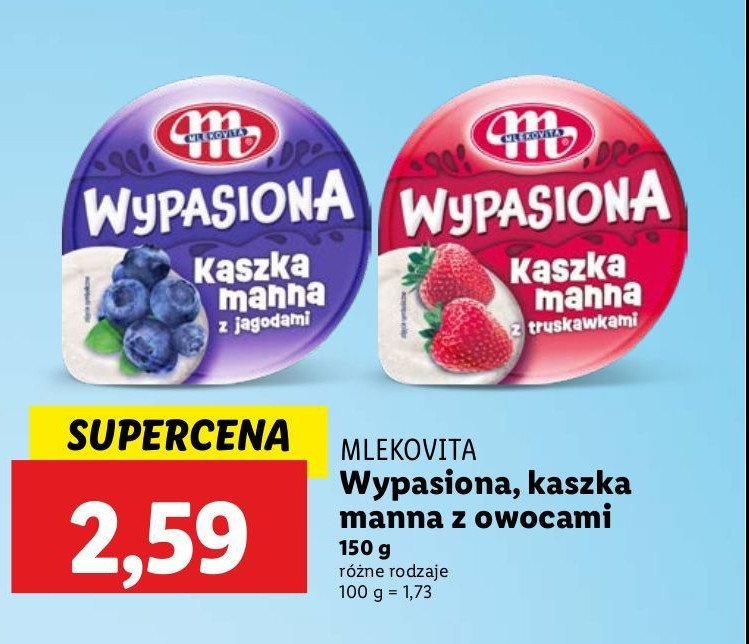 Kaszka manna jagodowa Mlekovita wypasiona promocja