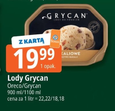 Lody Grycan Orzechy Grycan promocja w Leclerc
