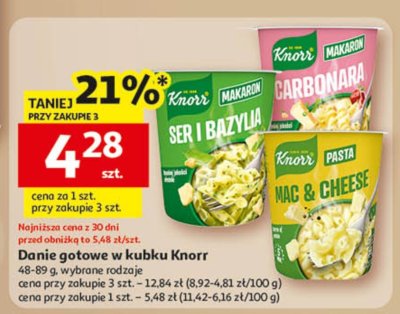Danie gotowe w kubku Knorr promocja w Auchan