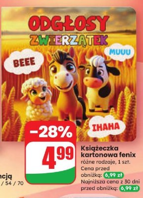 Książeczka kartonowa fenix Odgłosy Zwierzątek różne rodzaje promocja w Dino