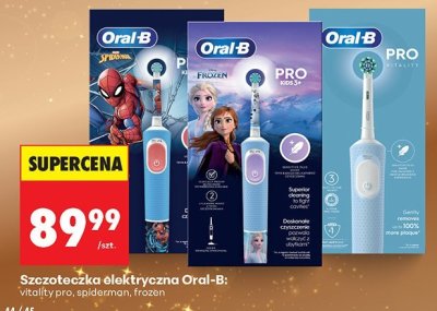 Szczoteczka elektryczna Oral-B: vitality pro, spiderman, frozen promocja w Biedronka