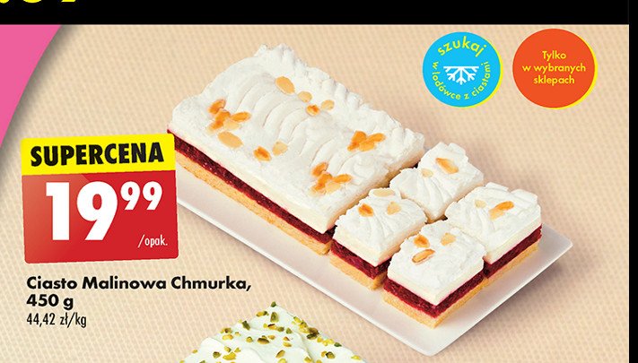 Ciasto malinowa chmurka promocja w Biedronka