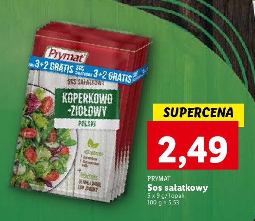 Sos sałatkowy koperkowo-ziołowy polski Prymat promocje
