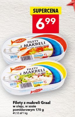 Filety z makreli Graal w oleju 170 g promocja w LEWIATAN