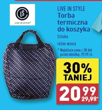 Torba termiczna do koszyka Live in style promocja