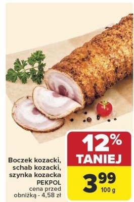 Boczek kozacki, schab kozacki, szynka kozacka PEKPOL promocja w Carrefour