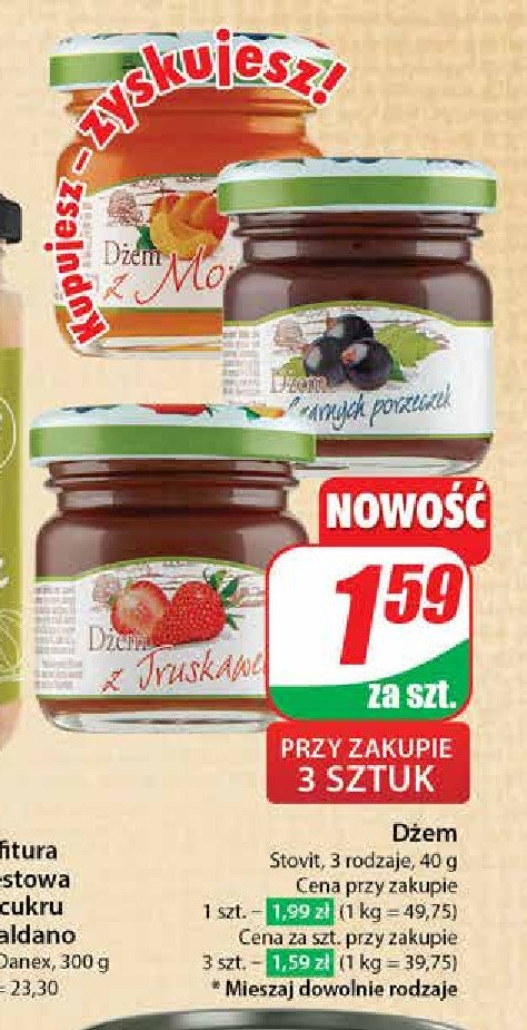 Dżem czarna porzeczka Stovit promocja