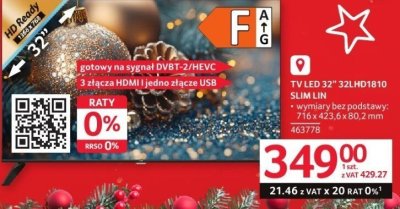 Telewizor Slim Lin 32LHD1810 32 cale promocja w Selgros