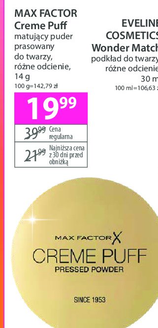 Puder 50 natural Max factor creme puff pressed powder promocja