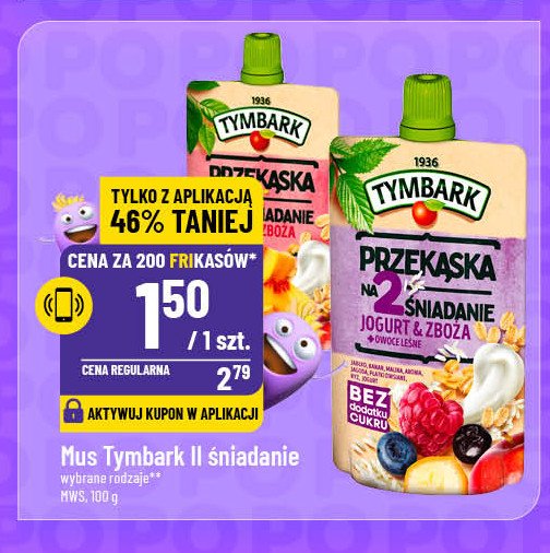 Przekąska jogurt & zboża z owocami leśnymi promocja