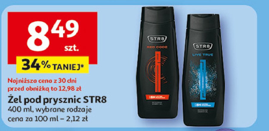 Żel pod prysznic Str8 red code promocja w Auchan
