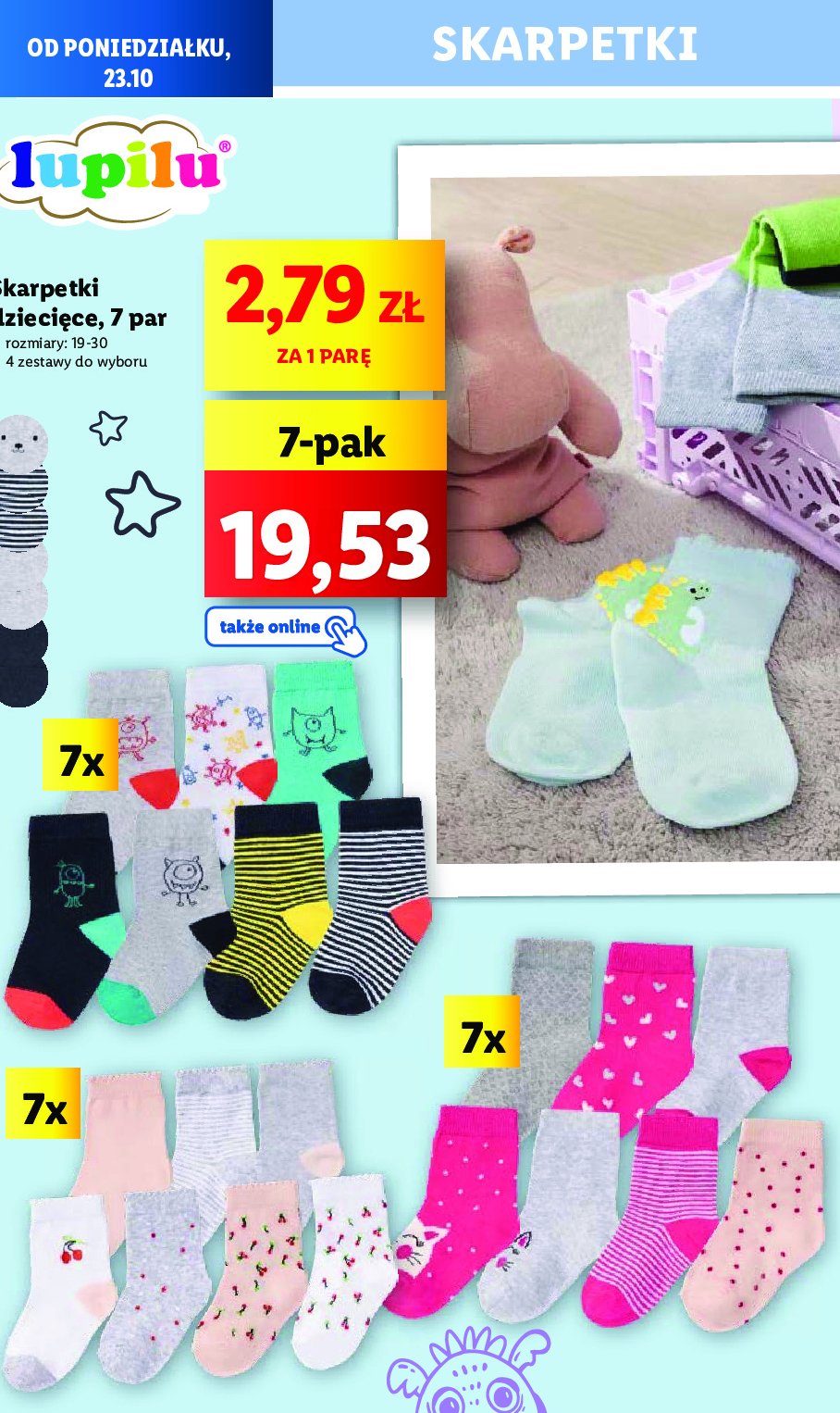 Skarpetki ch艂opi臋ce 19-30 Lupilu promocja