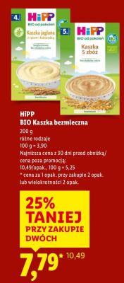 Kaszka bezmleczna BIO promocja w Lidl