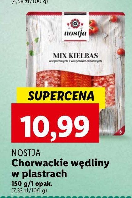 Zestaw wędlin chorwackich w plastrach Nostja promocja