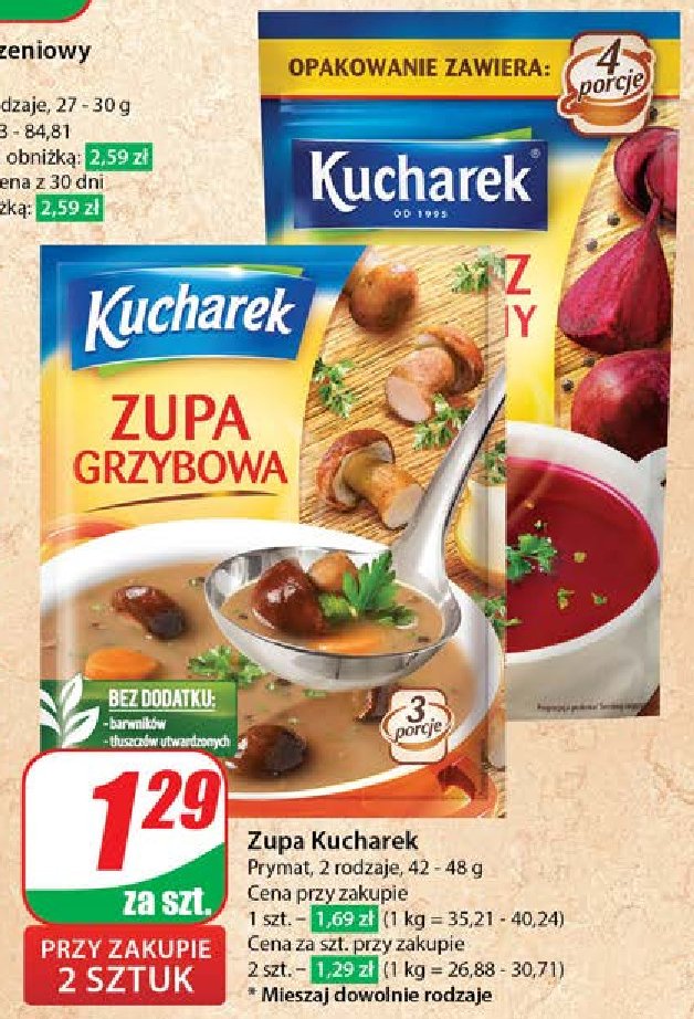 Zupa grzybowa Kucharek promocja