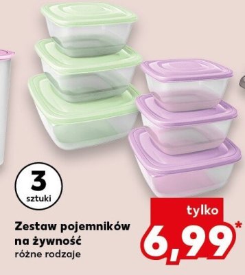 Zestaw pojemników na żywność 3 szt., różne rodzaje promocja w Kaufland
