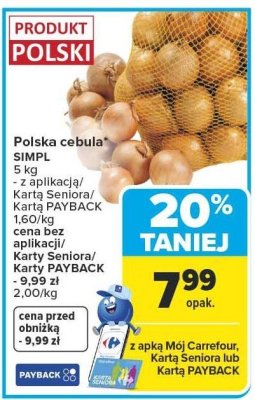 Cebula Polska SIMPL promocja w Carrefour Market