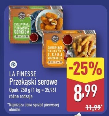 Przekąska serowe różne rodzaje promocja w Aldi