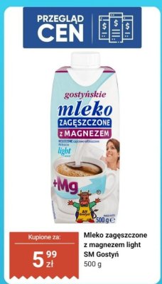 Mleko zagęszczone z magnezem light SM Gostyń promocja w Dino
