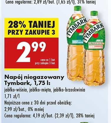 Napój jabłko-mięta Tymbark promocja w Biedronka